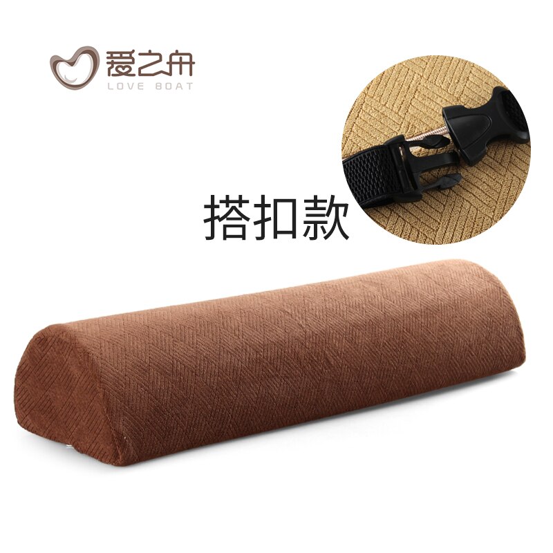 Small Pillow Half-Moon Foot Ankle Knee Lumbar Spine Support Leg Elevation Back Neck Memory Foam Massage Table Bed Recliner: Coffee W Buckle