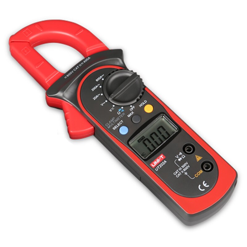 UNI-T UT202A 600 Amp Digital Clamp Meter Current AC DC Voltage Multimeter Diode MAX Mode Data Hold Tester Clamp Meter