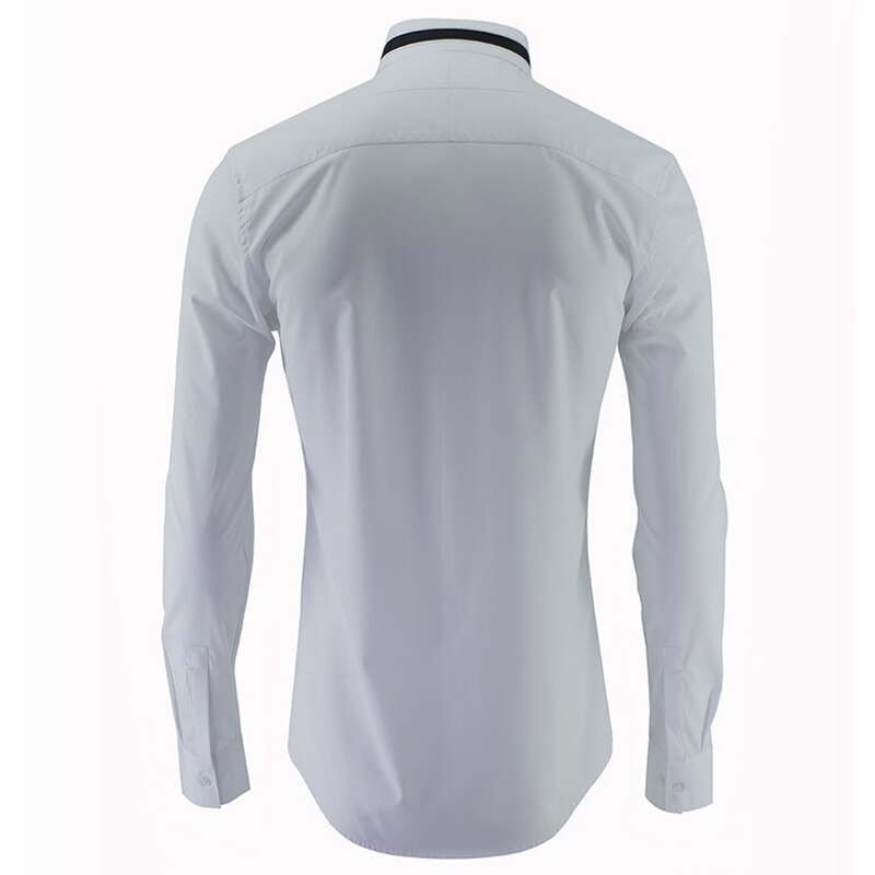 Chemise à manches longues pour hommes, modèle classique, , en coton pur, Slim, , grande taille, 3XL et 4XL, décontracté