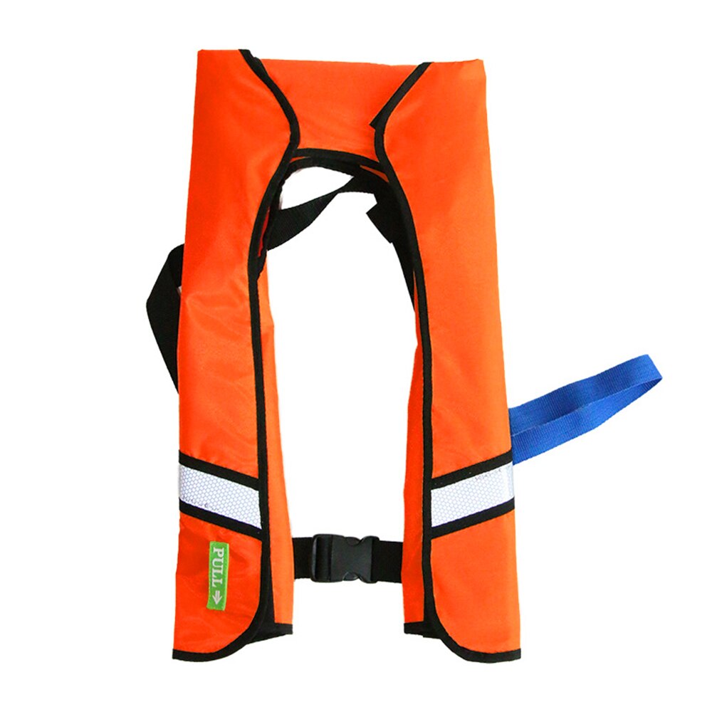 Upscale Automatic Inflatable Vest Inflatable Life Jacket With Luminous Film Super Floating Light Full Automatic Summer: orange