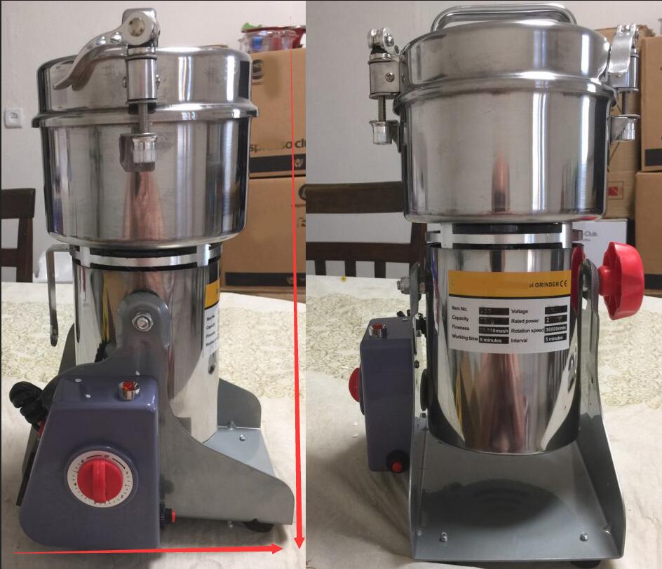 Broyeur, 110V/220V, 800g, pour Grains, épices, herbes, céréales, café, aliments secs, appareil broyeur, farine et poudre, médicaments