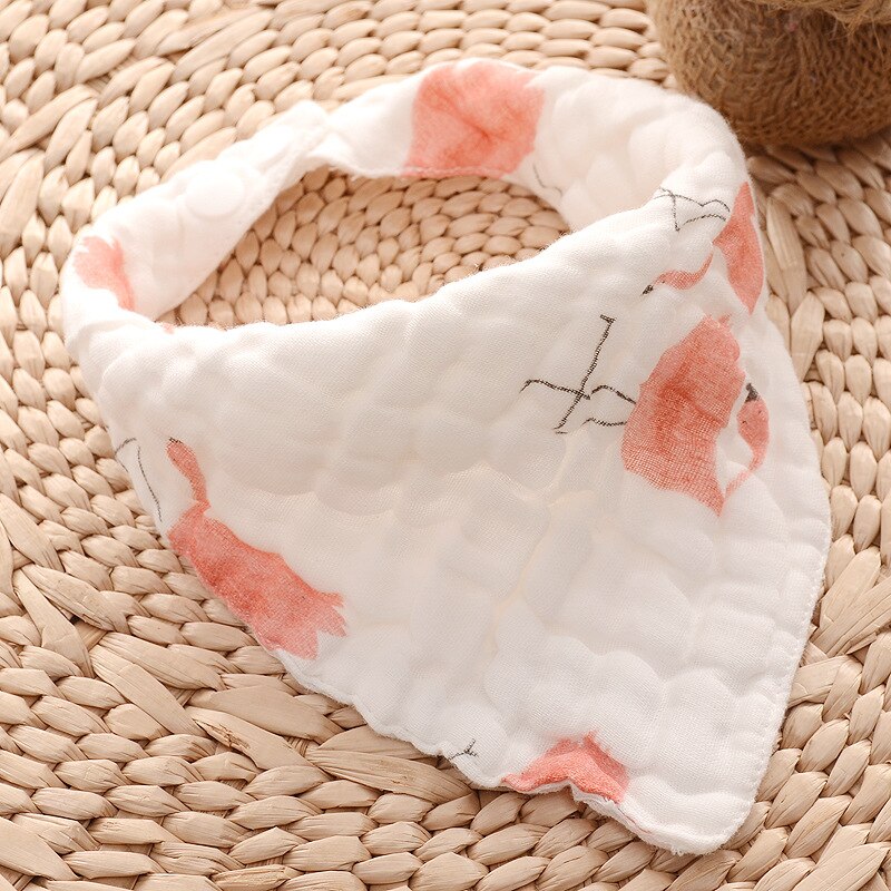 Baby Bibs 100% Natural Cotton Soft Baberos Bebe Animal Bandana Infant Smock Burp Cloth Feeding Saliva Towel