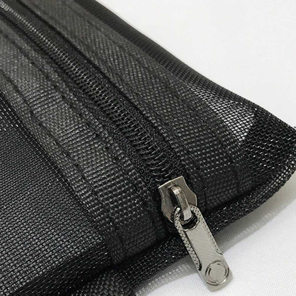 Reißverschluss Schwarz Kosmetik Tasche machen-hoch Frauen Lagerung transparent Gittergewebe Organizer Waschen Reise Tragbare Kulturbeutel Multifunktions #137