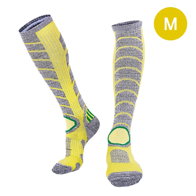 Outdoor Fietsen Sokken Vrouwen Anti Wrijving Kousen Fietsen Sport Sokken Herfst En Winter: Yellow