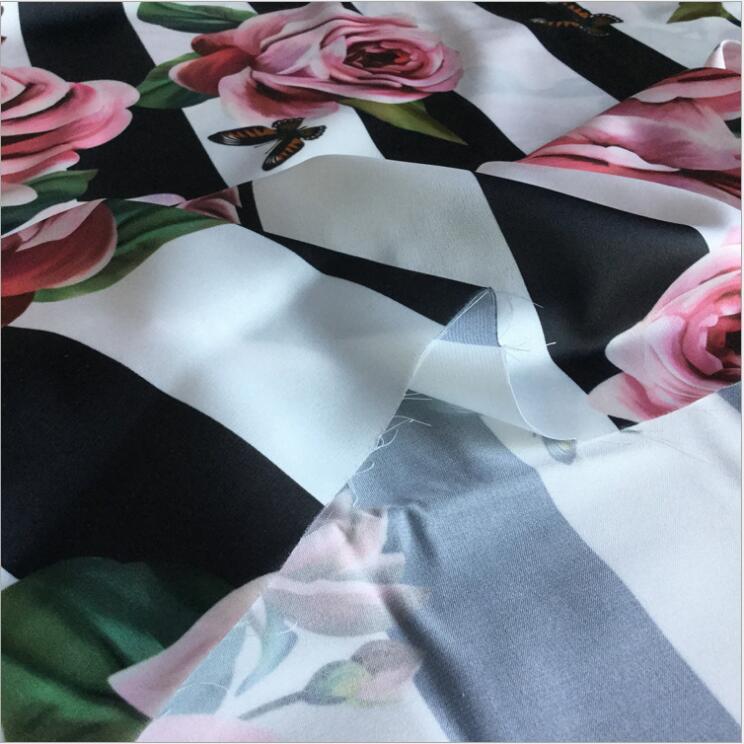 Digitale Prints Van Modieuze Stoffen Van Mode Afdrukken Doek Sneeuwvlok Satijn Goedkope Doek