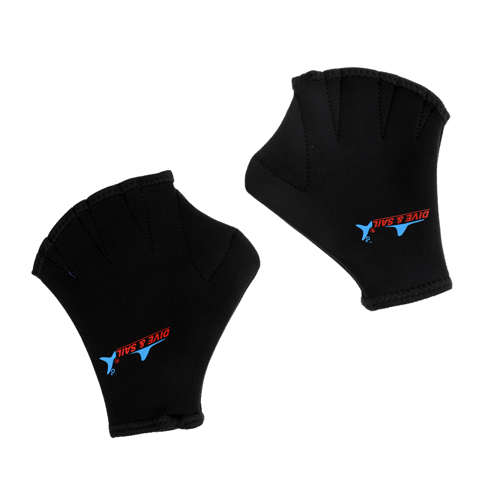 Guantes de neopreno para natación y buceo, palas de mano para entrenamiento de natación, 1 par, 2mm