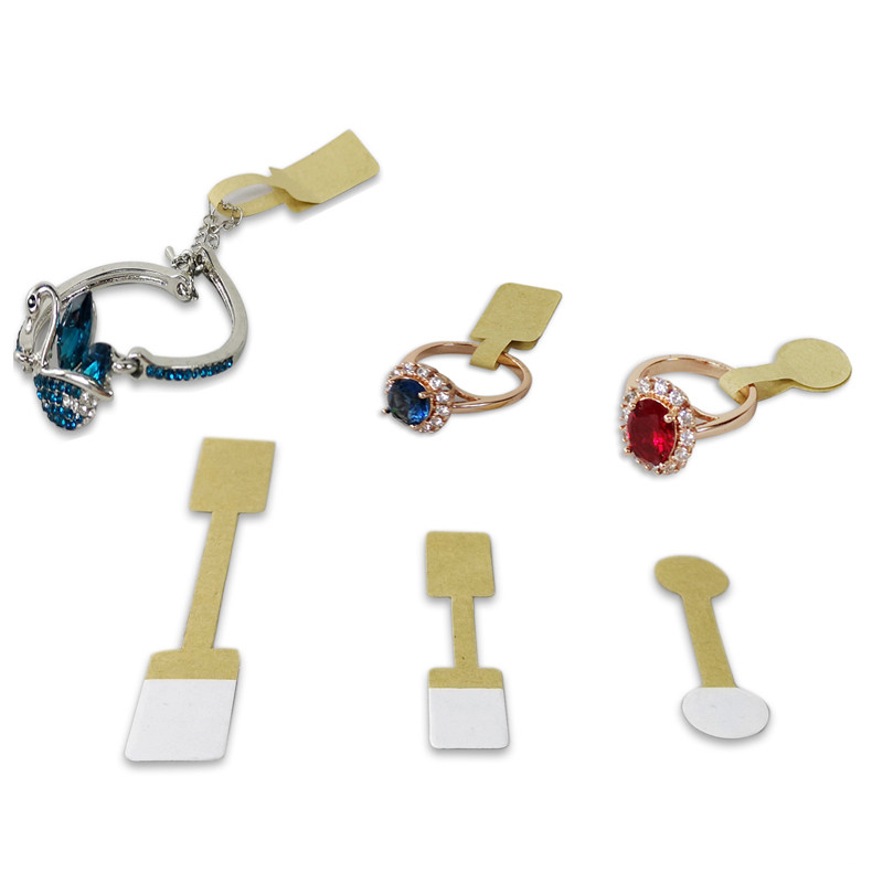 Jewelry labels 50 pcs/100 pcs kraft paper self-adhesive retail round jewelry labels tag price self-sticking