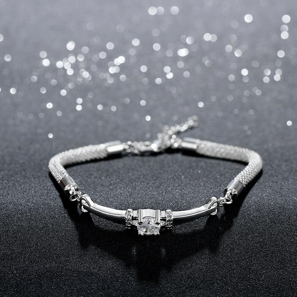 Zirkoon Meisje Armband Vrouwen Romantische Elegante Armband Vriendin Valentijnsdag Sieraden Eenvoudige Accessoires
