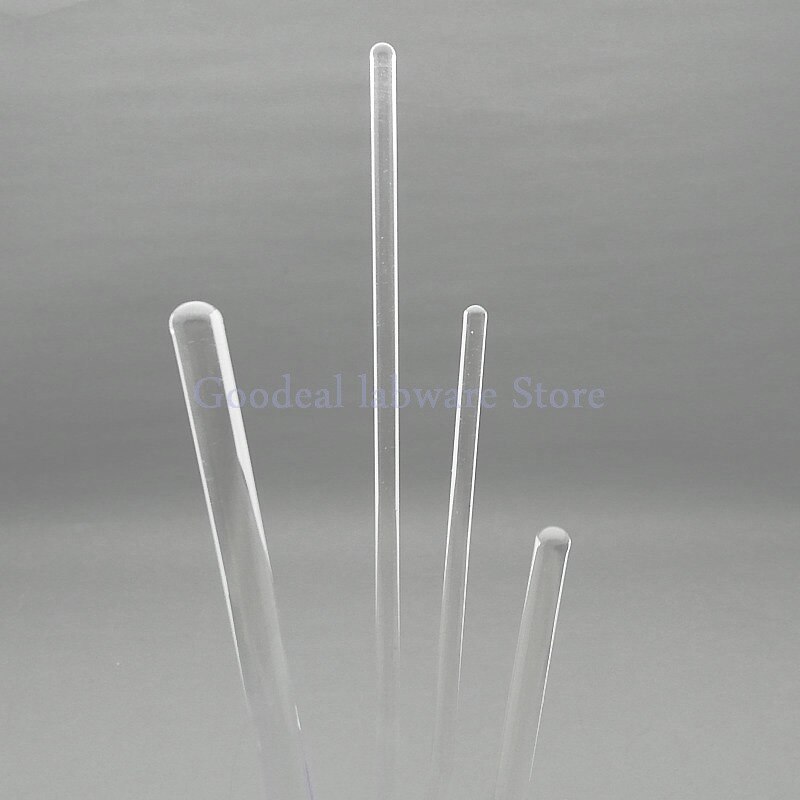 6pcs/12pcs DIA 4mm to 12mm Transparent Borosilicate Glass diversion bar, laboratory beaker Glass Stirring Rod