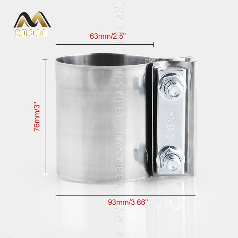 car Accessories Stainless steel Universal exhaust pipe connection hoop Strong steel pipe clamp