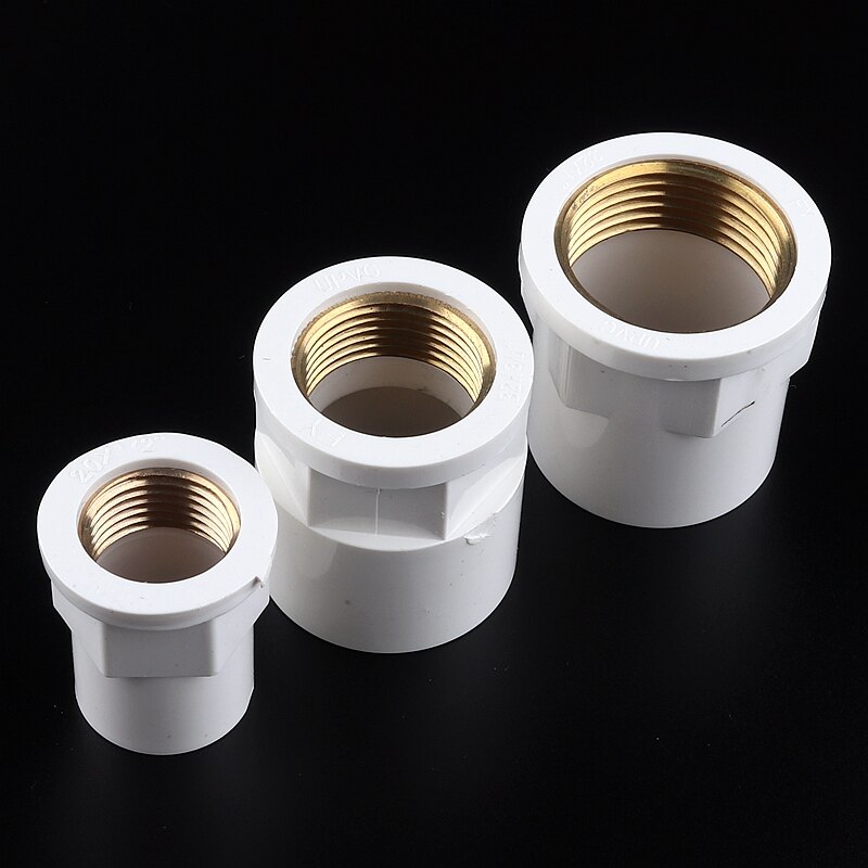 2-20pcs 1/2"~1" Brass Female Thread PVC Pipe Quick Straight Connectors Irrigation 20~32mm Reducing Watering Pipe Fittings Joints