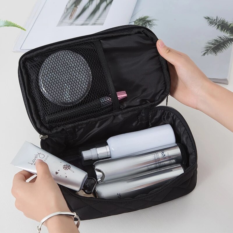 Qehiie Cosmetische Case Make-Up Tassen Vrouwen Reizen Toilettas Professionele Opslag Borstel Benodigdheden Make Up Organizer Case Beauty