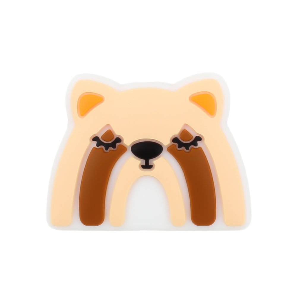 5 pièces perles en Silicone girafe singe écureuil bébé perles de dentition animaux perles focales bricolage porte-clés stylo hochet accessoires: Bourgogne
