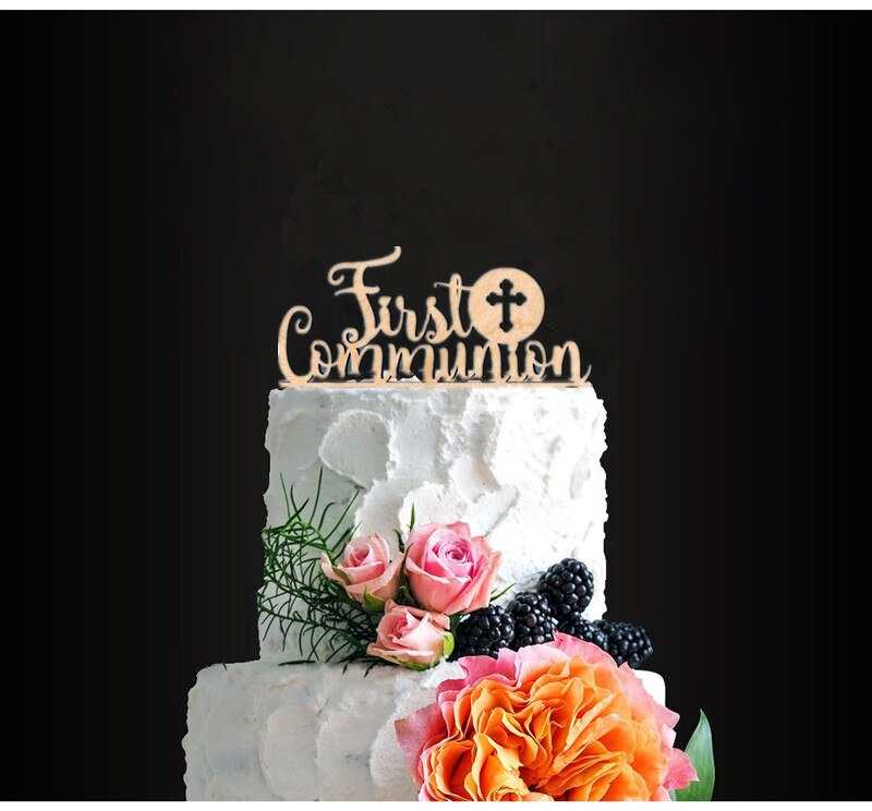 Selezione di Toppers torta cattolica, decorazioni battesimo battesimo, &quot;un bambino di dio&quot;,&quot;dio benedica&quot;,&quot;prima comunione&quot;