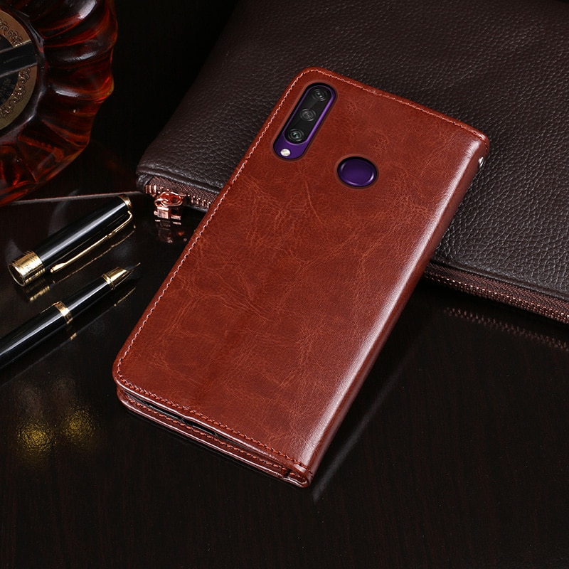 Für Huawei Y6P fallen kippen Brieftasche Geschäft Leder Fundas Telefon fallen für Huawei Y6P Abdeckung Capa mit Karte Slot Zubehör