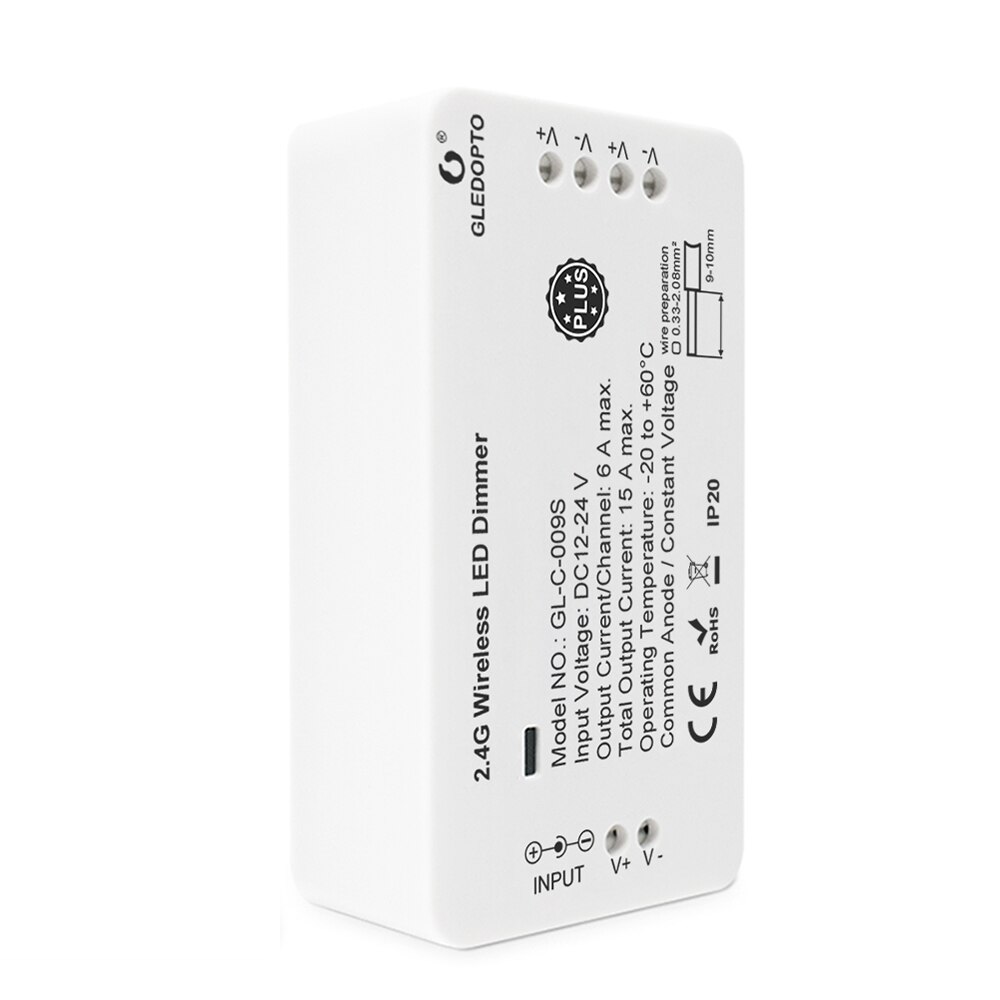 Zigbee dimmer controller plus, voor ledstrip ,dc12v/24v, slimme luidsprekers, mobiele telefoon, afstandsbediening, paneelbediening: Dimmer plus