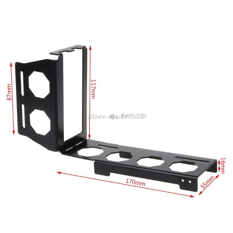 DIY Metal Graphics Card Bracket Riser Fixed Vertical ATX Case PCI-E 16x x16 Internal Brackets Holder Stent Stand