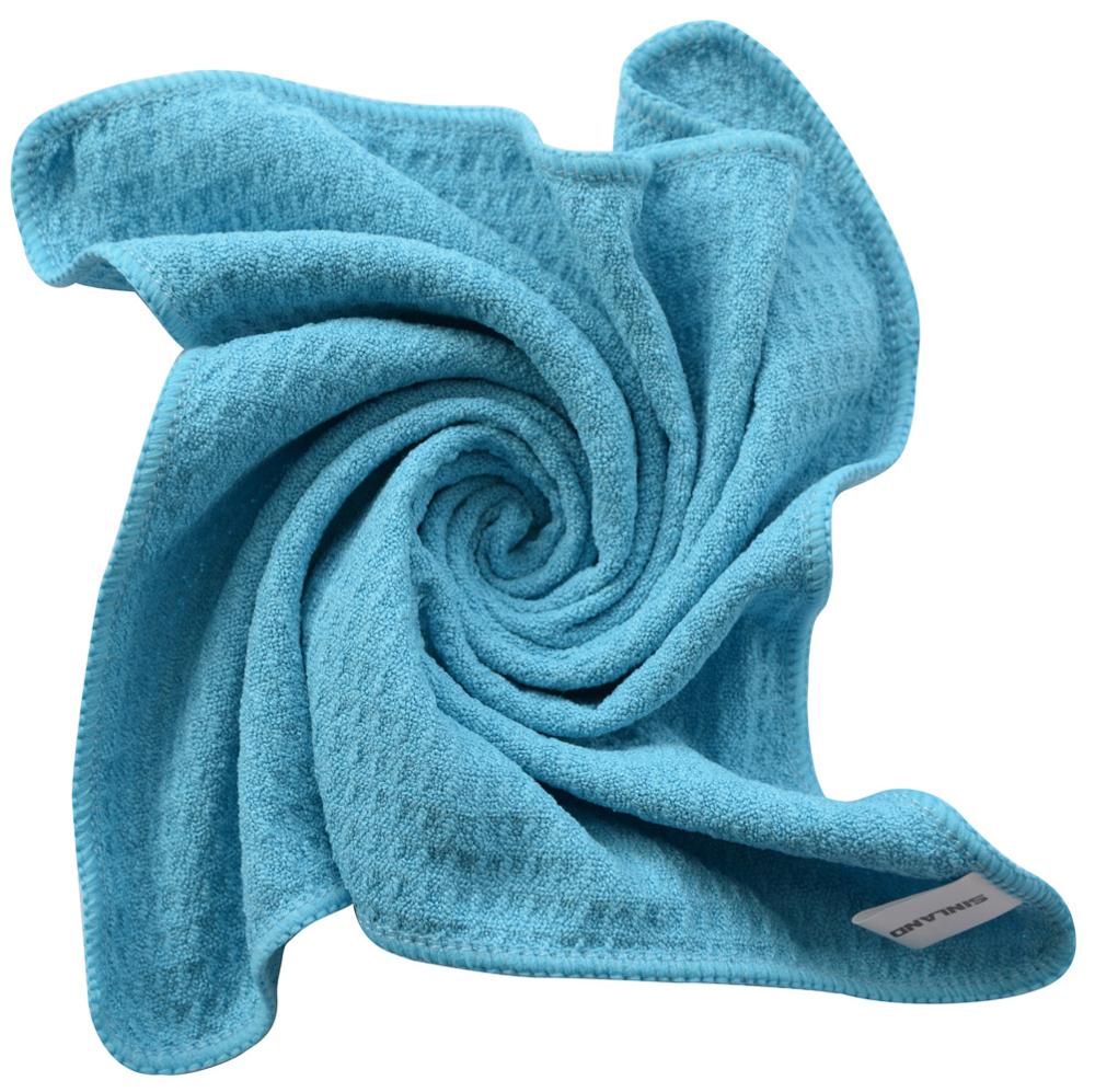 SINLAND Micro Fiber Waffle Weave Towel Microfiber Kitchen Cleaning Cloths Dish Drying Towels Hand Towels 3 Pcs 16inX24in White