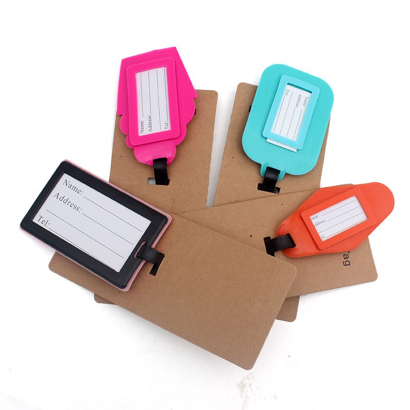 Blijf Kalm Bagagelabel Mode Vrouwen Silicagel Koffer Id Adres Holder Bagage Boarding Tag Draagbare Label Reizen Accessoires