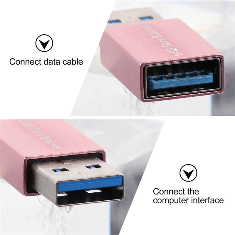 2 Stuks Usb Data Blocker Man-vrouw Adapter Jacking Preventie