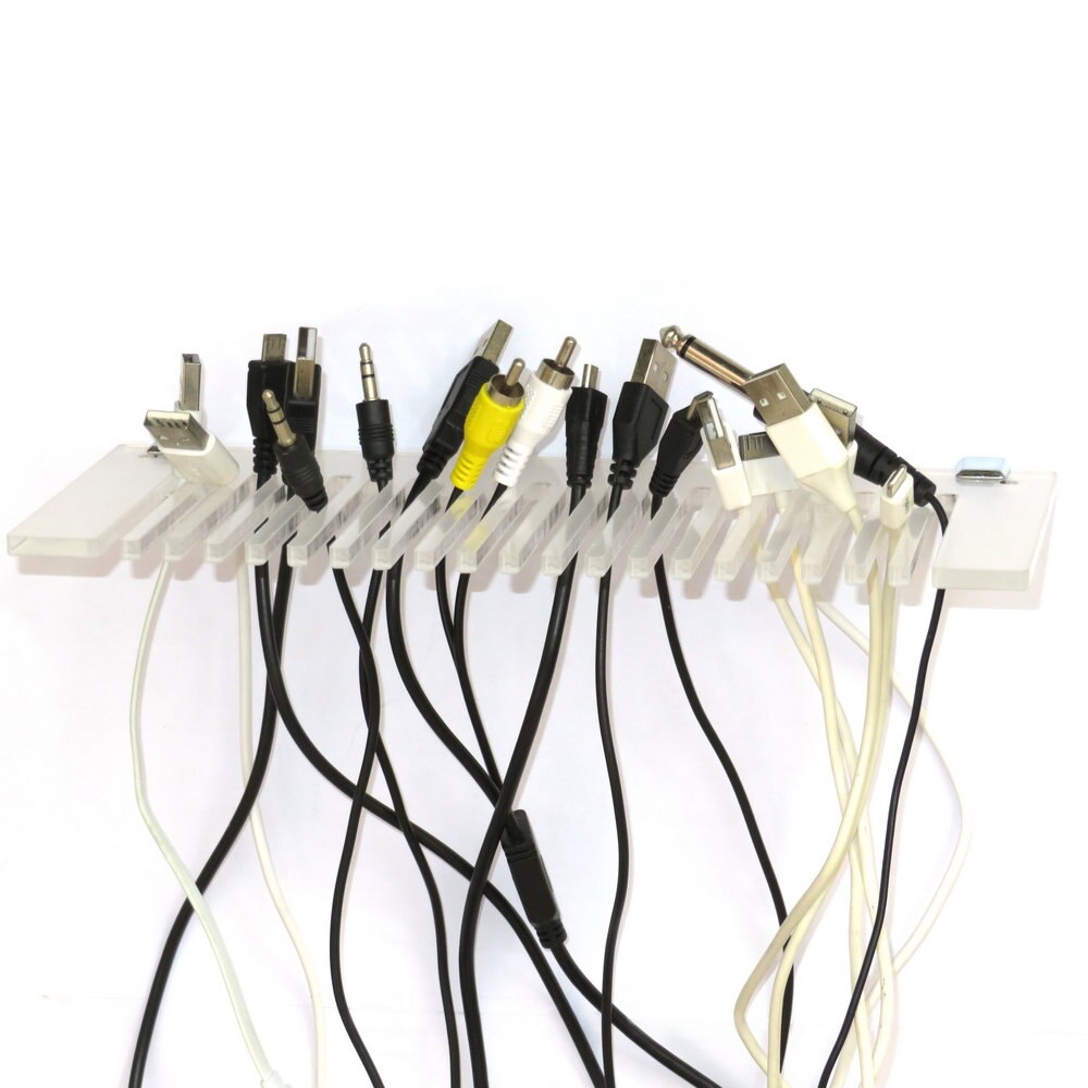 Wall Mountable Cable Hanger &amp; Organizer Cable Slots Fit 3-5mm Cable