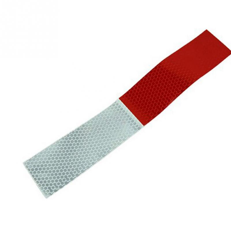 Autocollant réfléchissant pour voiture, 5x30cm, bande réfléchissante pour accessoires pour voiture, sécurité de conduite, rouge et blanc, 10 pièces