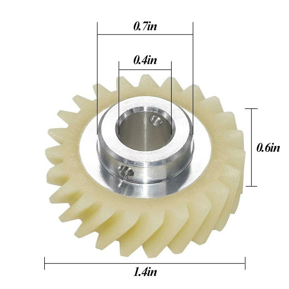 Voor Kitchenaid W10112253 Mixer Drive Wormwiel & 2 Stuks Carbon Koolborstels Vervanging Onderdelen Voor 4162897 4169830 AH1491159