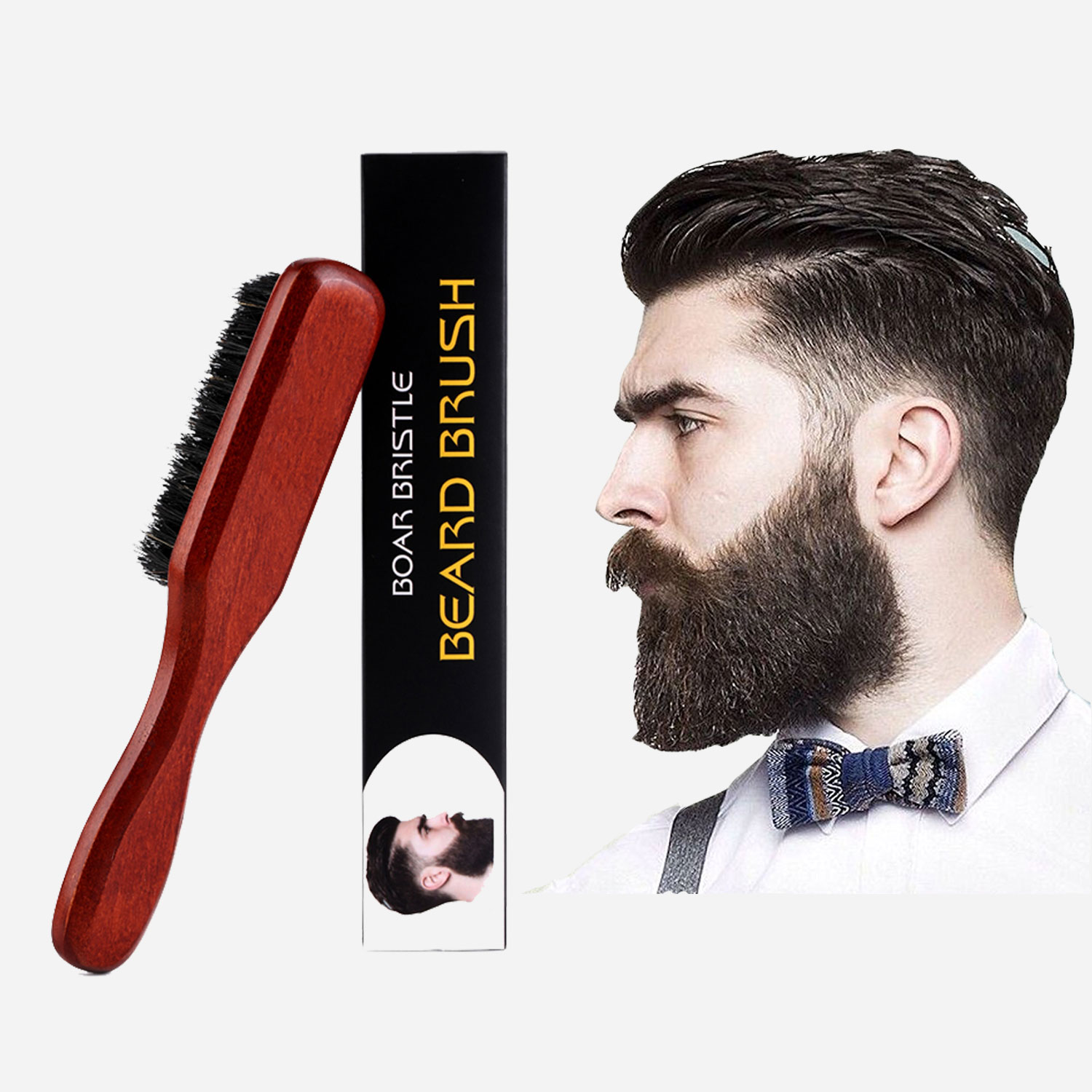 Material de cerdas de jabalí, cepillo de barba de haya, herramientas profesionales de afeitado, cepillo de afeitar para reducir el Frizz, accesorios de barbería