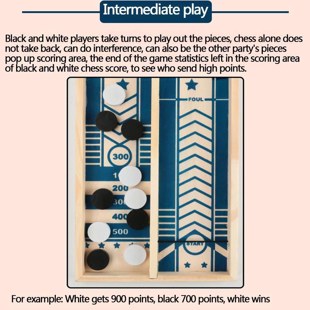 Eis Eishockey Gewinner Spiele Tisch Katapult Schach Eltern-Art Schlinge Zu Bord Puck Spielzeug Schnelle Holz Für freundlicher Spiel interaktiv Y4I8