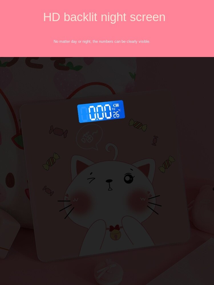 Electronic scale, weighing scale, home precise scale, body scale, girls' dormitory, small weight loss, charging