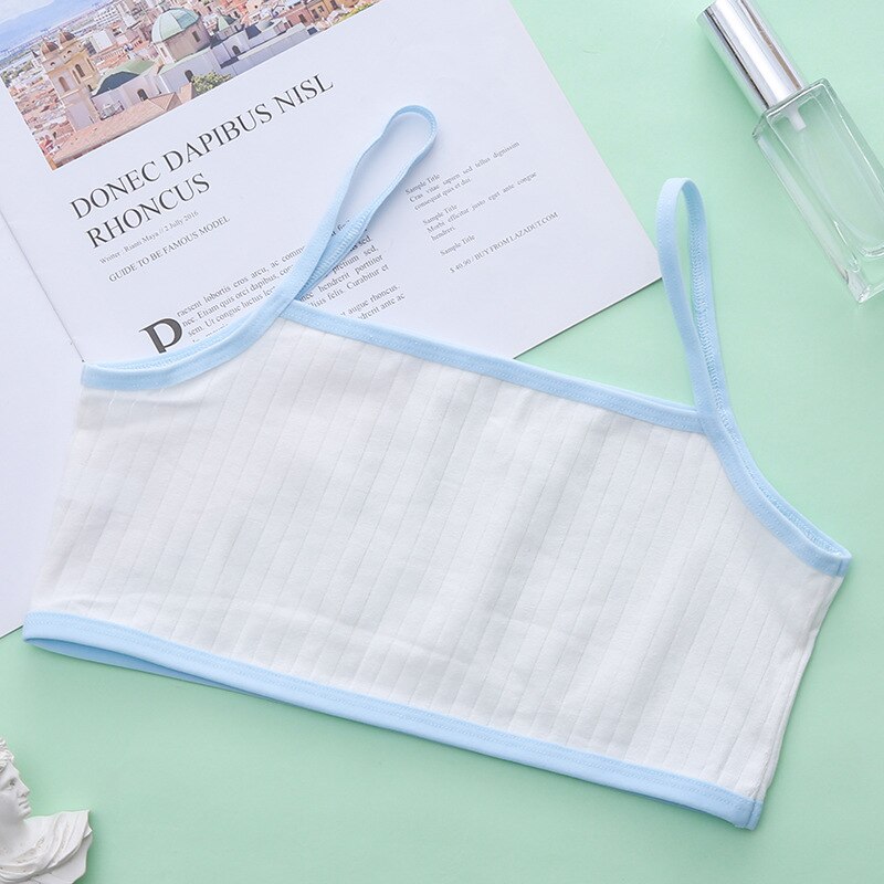 4Pcs Girls Training Bra Underwear Development Period Vest Girls Primary School Students Cotton 7-10-12-16 Years Old Girls Bra