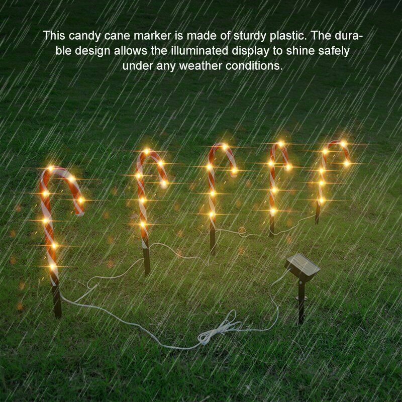 Weihnachten Dekoration Lichter Solar Candy Cane Lichter LED Solar Rasen Lampe Outdoor Solar Lichter Weihnachten Decor für Garten Pathway Yard