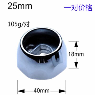 2 stk stålflange sæde 16-25mm rør base fast klemme rør fatning gardinstang skab bøjle beslag garderobe tilbehør: 4