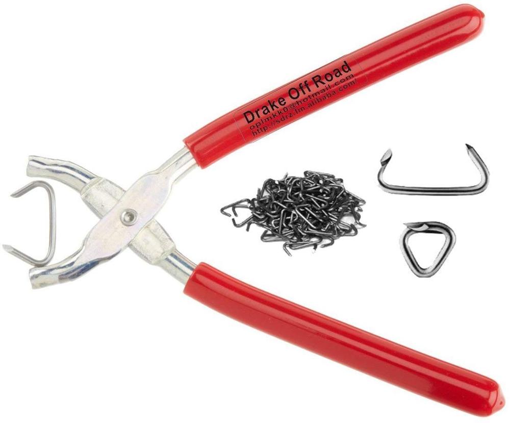 Hog Ring Pliers + Bag Of Hog Rings – Upholstery Tool Kit For Auto Seat Covers