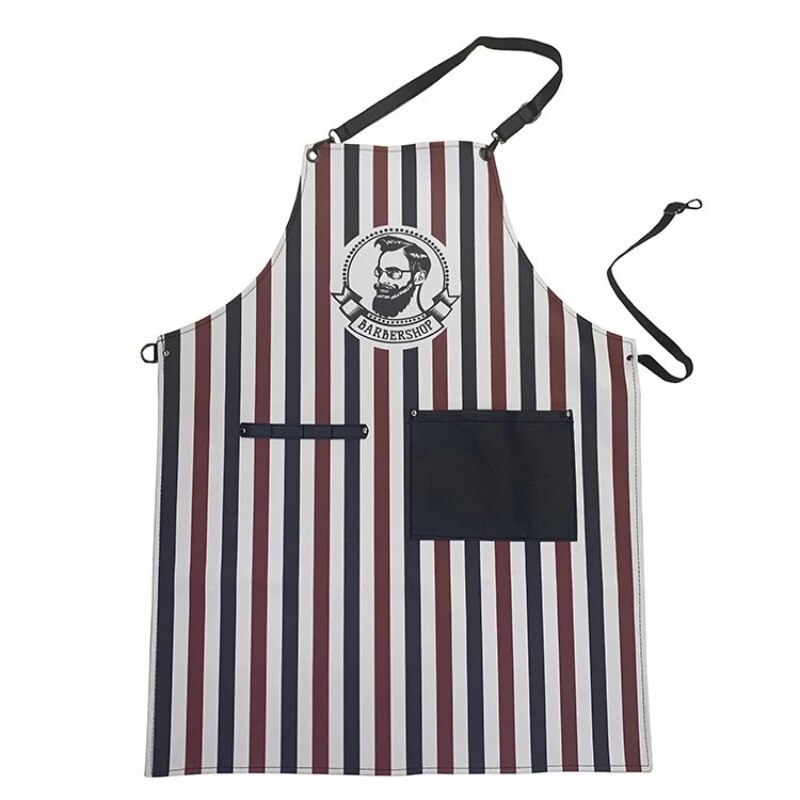 Läder material frisör sjal salong frisör förkläde vattenfast färgning hår frisör cape frisör salong cape frisör förkläde: Default Title