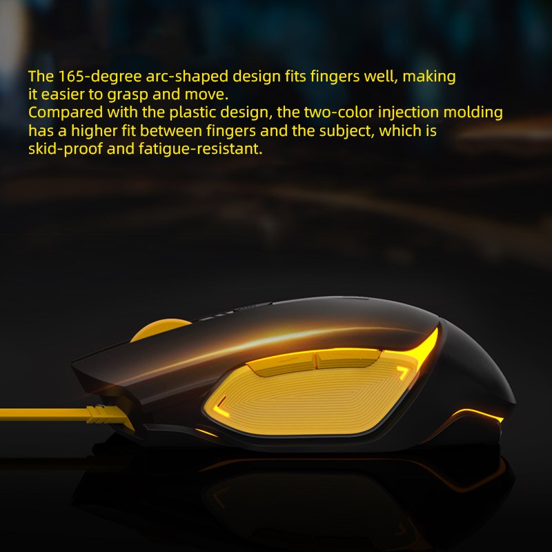 Game Mouse 5 Key For Mechanical Keyboard 3200DPI Wired Mouse Ergonomically Used For Office E-sports Notebook Desktop Computer