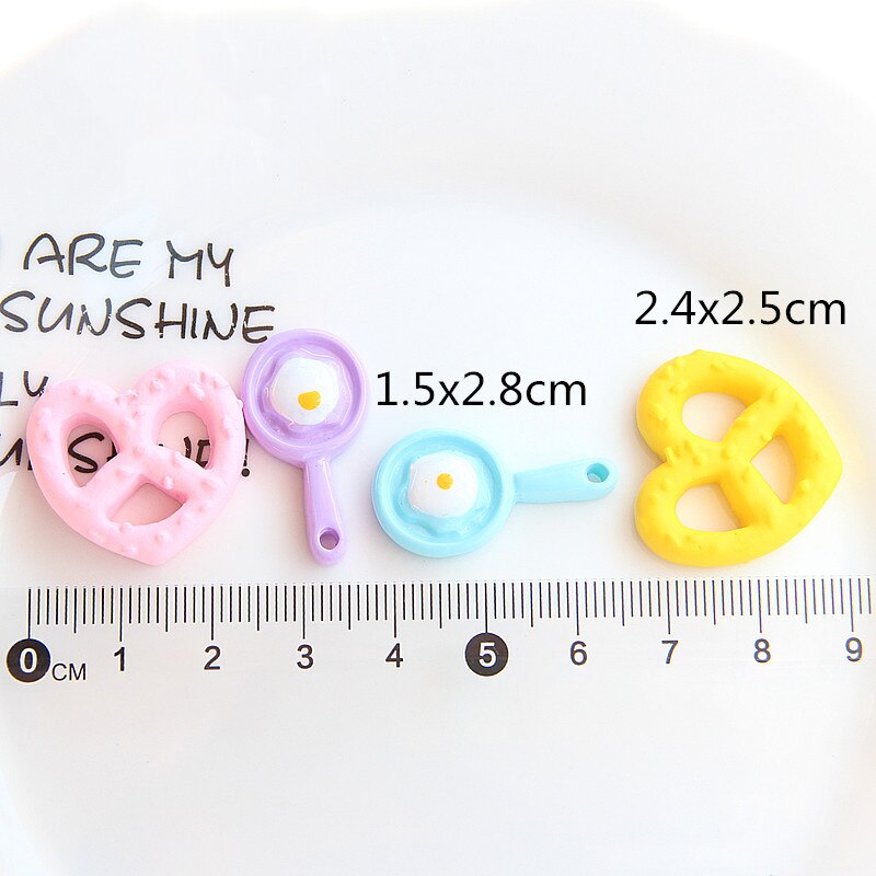 Boxi Additives For Slime Cute Resin Hearts Cake Charms Supplies Kawaii DIY Kit Decor For Phone Case For Hair Accessories