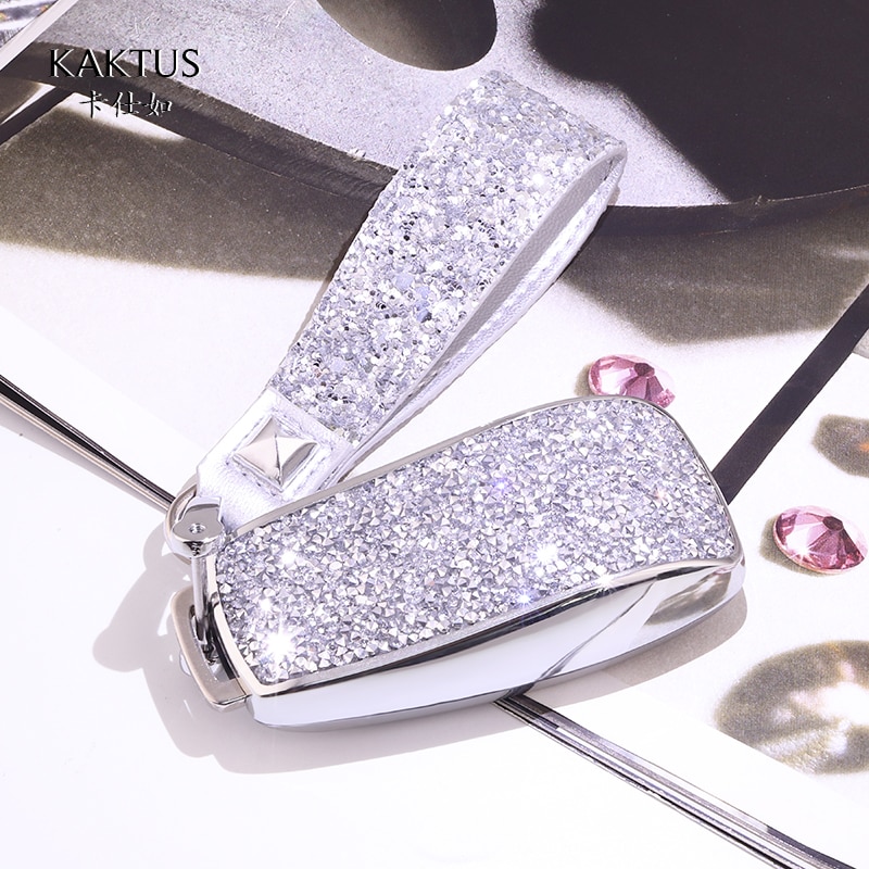 Female Luxury Diamond Crystal Shining Car Key Case Cover for Mercedes Benz E Class W213 E200 E200L E300 E300L