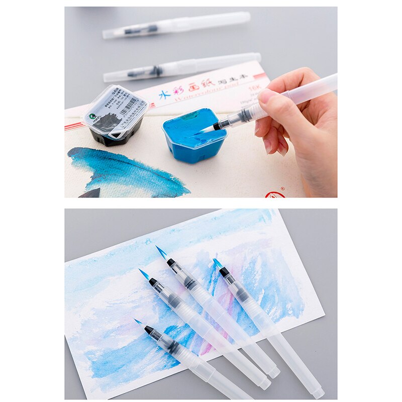 watercolol Painting brush with water tank soft head water brush with reservoir fountain water pen calligraphy brush art marker