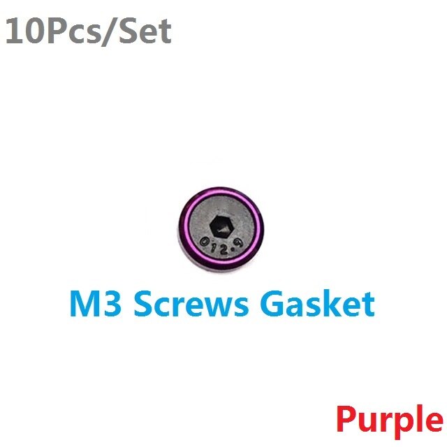 10 Stks/set M3 Schroeven Pakking Aluminium Cone Verzonken Gat Sink Hoofd Wasmachine Auto-Styling 2020NEW Multifunctionele: Purple