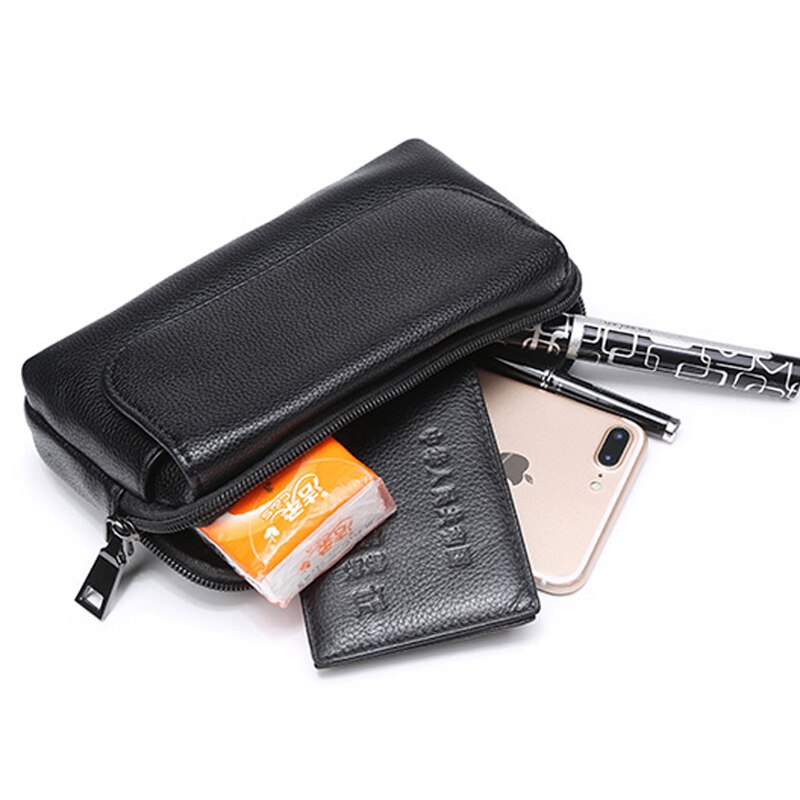 Commercio tutto'ingrosso Delle Donne di Modo Sacchetto Della Vita Nero Delle Signore di Cuoio dell'UNITÀ di elaborazione Della Cinghia di Viaggio Marsupi Sacchetto Del Telefono Del Sacchetto ottavino Borse Mihaivina