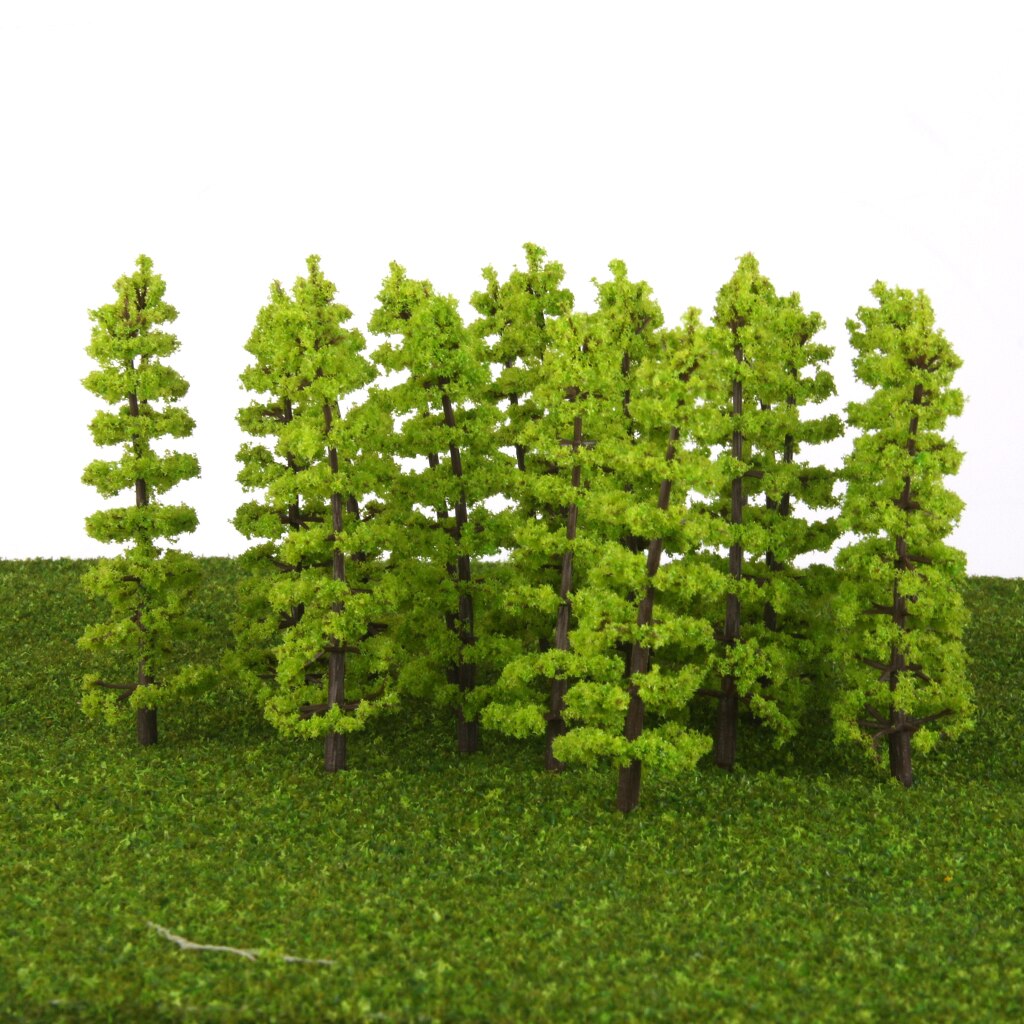 Pack of 60 Fir Models Tree 9cm 1/100 for Railroad Diorama Architecture Scenery DIY