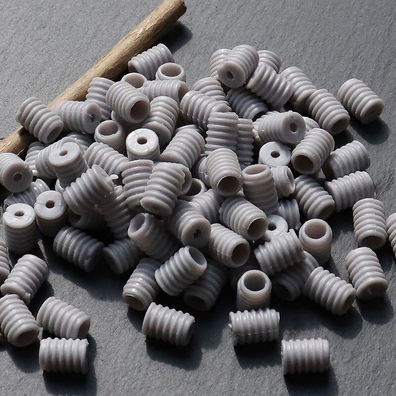 1000 stk blød silikone ledning låseprop snor elastisk båndjusteringsmaske elastisk spænde reb ledningslås: Grå