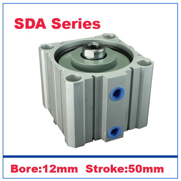 12mm bore 50mm stroke double acting valve actuator cylinder pneumatic SDA12-50 compact air cylinders