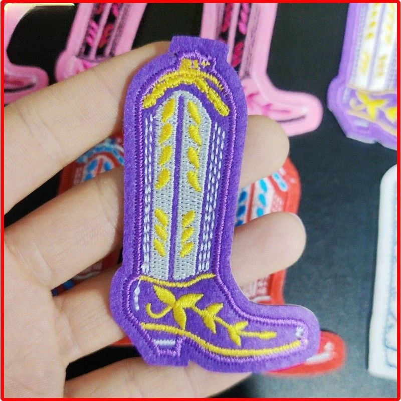 Boot Strijken Patch Embleem Kleding Jas Hoed Accessoires Badge Sticker Geborduurde Zon Cowboy Borduren Opstrijkpatches: Black