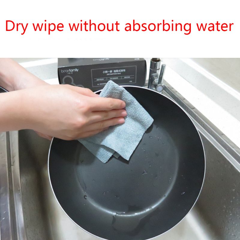 20pcs Disposable Microfiber Cloth Towels Reusable Antibacterial Table Rags Dishcloth Wipe Cleaning Napkins