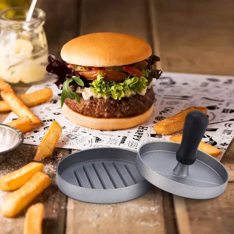 Hamburger Druk Patty Maker Ronde Vorm Burger Druk Aluminium Vlees Rundvlees Hamburger Maker Mold Keuken Koken Gereedschap Bbq Accessoires