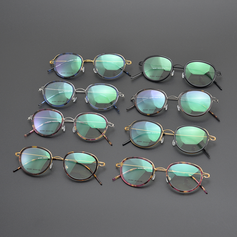 Denemarken Retro Ronde Brillen Titanium Brilmontuur Mannen Vrouw Schroefloos Ultralight Handgemaakte Recept Brillen Optische
