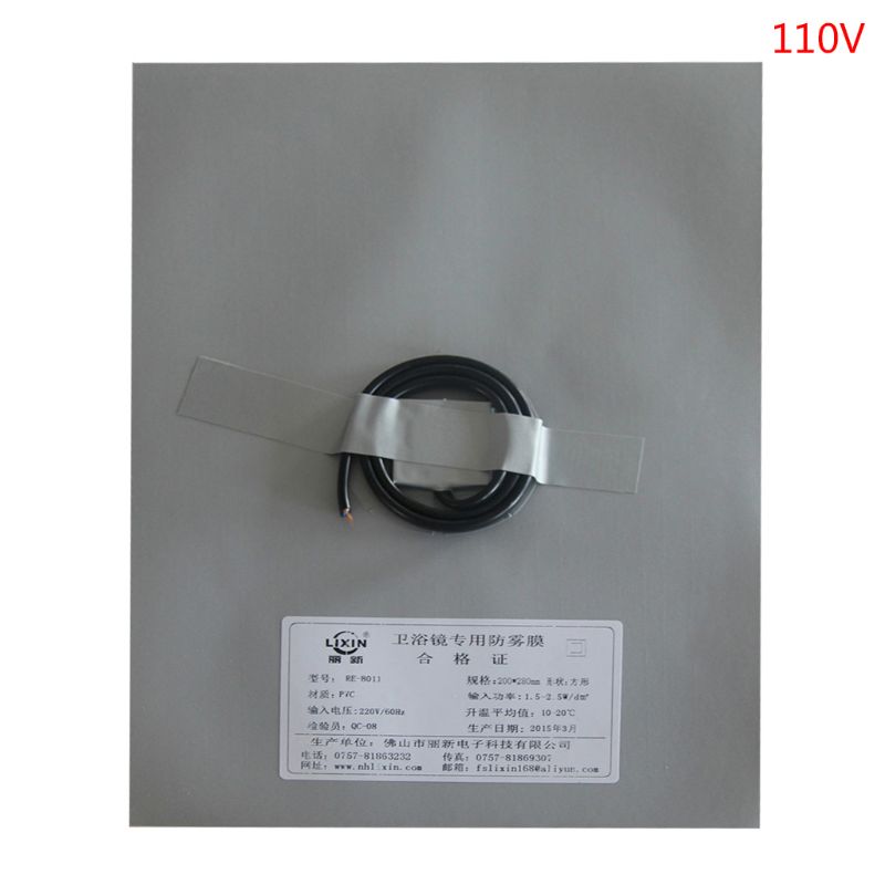 Lustro łazienkowe folia ochronna okno przeciwmgielne przezroczysta wodoodporna elektroniczna folia grzewcza robić prysznica lustro robić makijażu: 110v