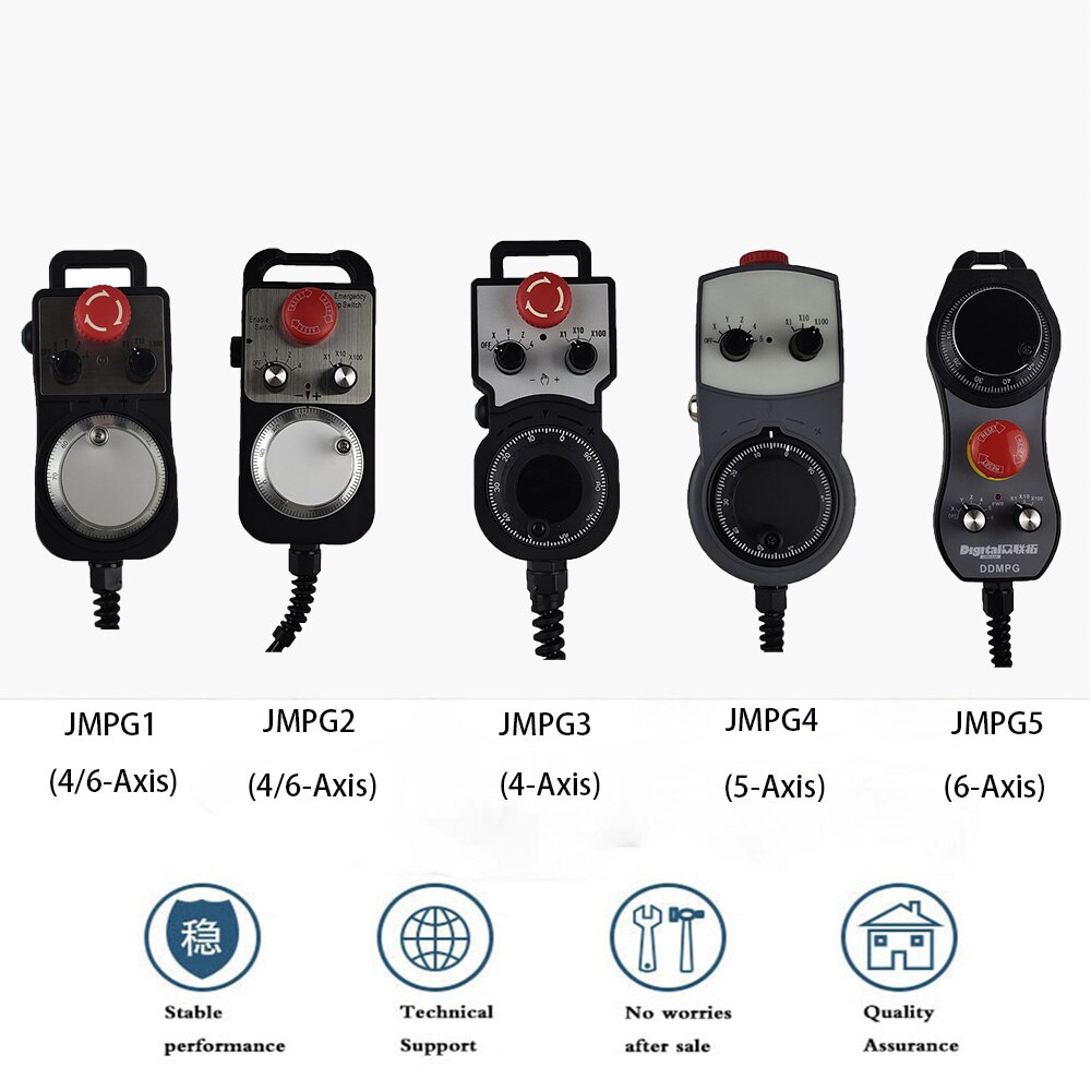 CNC JMPG1/2/3/4/5/6 handheld controller MPG Pendant the MPG pendant with Emergency stop for 4 axis CNC machine